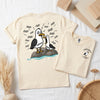 Personalized Tired Dad Seagull T-Shirt, Custom Kids Name Tee
