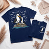 Personalized Tired Dad Seagull T-Shirt, Custom Kids Name Tee