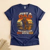 Funny Dad Bigfoot T-Shirt, Always Came Back With the Milk