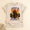 Funny Dad Bigfoot T-Shirt, Always Came Back With the Milk
