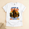 Funny Dad Bigfoot T-Shirt, Always Came Back With the Milk