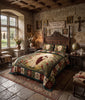 Jesus and Cardinal Quilt Bedding Set, Christian Bedroom Decor