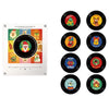 Christmas Music Fridge Magnet Set, 9 Vinyl Disc Songs, Holiday Decor