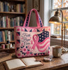 Breast Cancer Awareness Tote Bag, Faith Hope Cure Pink Ribbon Gift