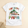Happy Camper Papa Shirt, Retro Camping Tee, Father's Day Gift