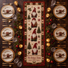 Personalized Christmas Gnome Quilted Table Runner, Custom Family Name Holiday Decor