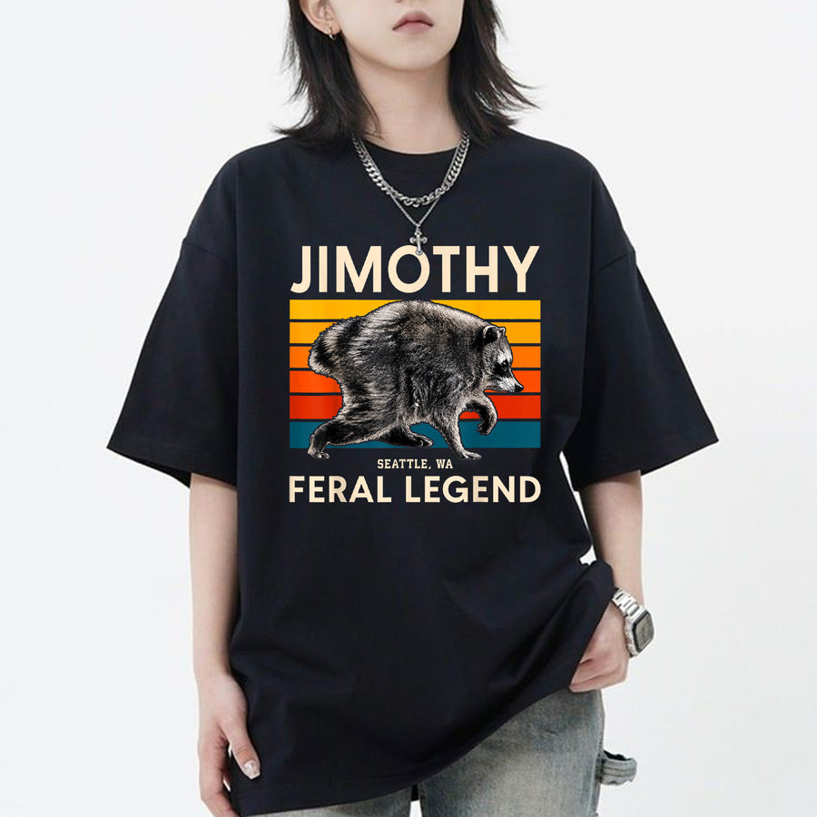 Jimothy Raccoon Shirt, Seattle Short Spine Raccoon T-Shirt, Animal Lover Gift, Viral Raccoon Meme Graphic Tee