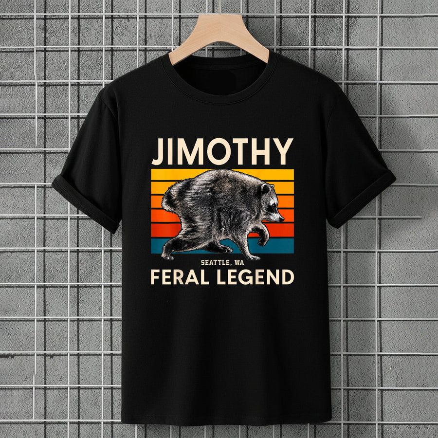 Jimothy Raccoon Shirt, Seattle Short Spine Raccoon T-Shirt, Animal Lover Gift, Viral Raccoon Meme Graphic Tee