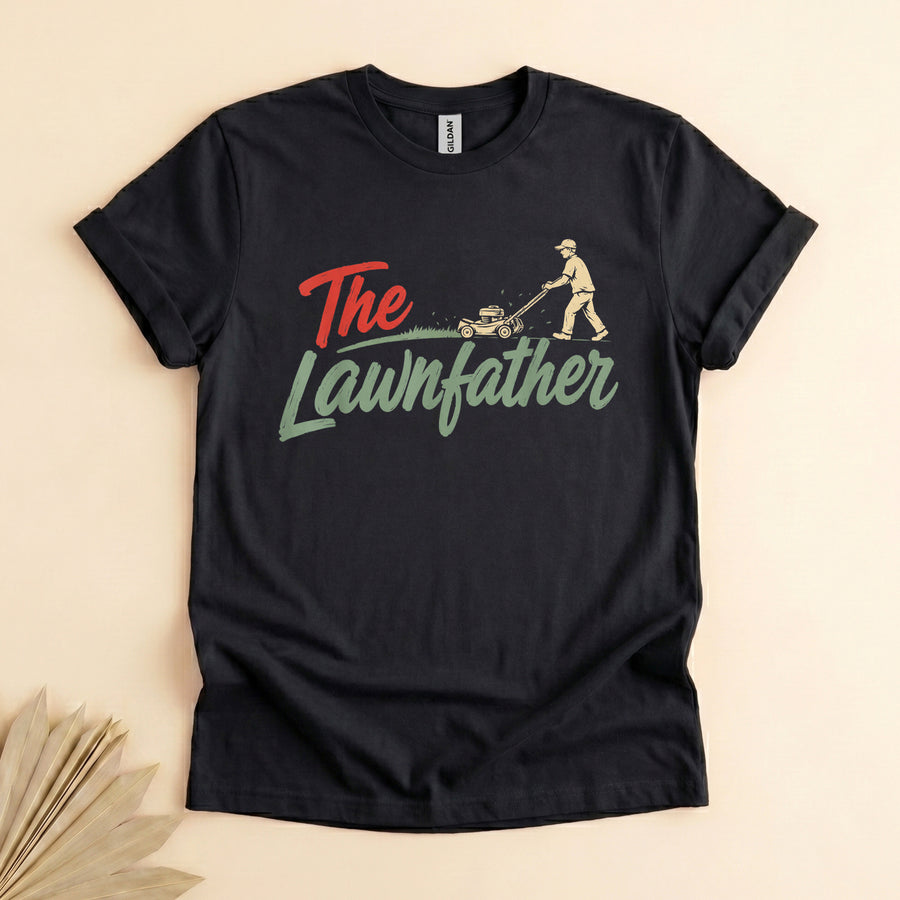 Lawnfather Shirt, Funny Lawn Mowing Tee, Dad Gardening Gift
