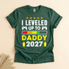 Leveled Up to Daddy 2027 Shirt, New Dad Gamer Tee Gift