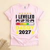 Leveled Up to Daddy 2027 Shirt, New Dad Gamer Tee Gift