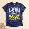 Leveled Up to Daddy 2027 Shirt, New Dad Gamer Tee Gift