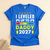Leveled Up to Daddy 2027 Shirt, New Dad Gamer Tee Gift