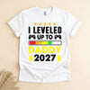 Leveled Up to Daddy 2027 Shirt, New Dad Gamer Tee Gift