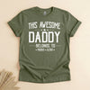 Dad Fathers Day Gifts, Funny Daddy Belongs to Kids Names Tee