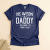 Dad Fathers Day Gifts, Funny Daddy Belongs to Kids Names Tee