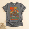 Papa Like a Grandpa Only Cooler, Retro Bigfoot Father's Day Tee