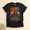 Papa Like a Grandpa Only Cooler, Retro Bigfoot Father's Day Tee