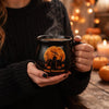 Personalized Halloween Cauldron Mug, Custom Name Black Cat Gift