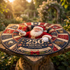 America 250th Anniversary Patriotic Christmas Rug, Santa Illusion