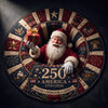 America 250th Anniversary Patriotic Christmas Rug, Santa Illusion