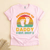Promoted to Daddy 2027 T-Shirt, Retro New Dad Gift Tee