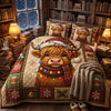 Christmas Highland Cow Quilt Set, Festive Holiday Bedding Gift