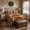 Christmas Highland Cow Quilt Set, Festive Holiday Bedding Gift