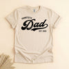 Personalized Promoted to Dad Shirt, Custom Year New Father Tee