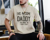 Dad Fathers Day Gifts, Funny Daddy Belongs to Kids Names Tee