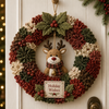 Christmas Wreath DIY Craft Kit, Beginner No-Sew Poke Art Set