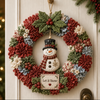 Christmas Wreath DIY Craft Kit, Beginner No-Sew Poke Art Set