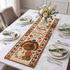 Thanksgiving Quilted Table Runner, Grateful Heart Turkey Harvest Decor