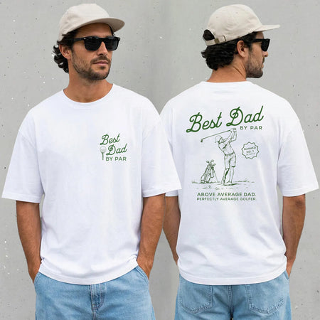 Best Dad By Par Golf Shirt, Funny Father's Day Tee for Golfers