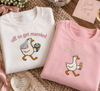 Embroidered Off To Get Married, Off To Party Goose Classic Unisex Sweatshirt