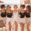 Bride In A Tini Bit Bachelorette Squad Embroidered Women's Tank Top