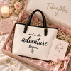 Bachelorette Tote Bag, And So the Adventure Begins Bride Gift