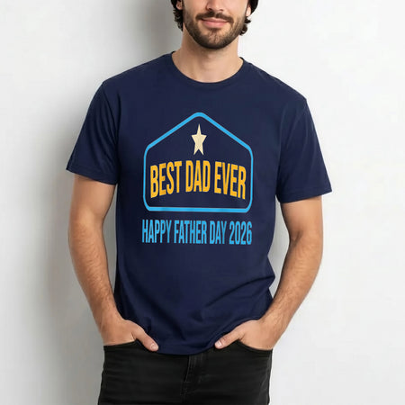 Best Dad Ever T-Shirt, Retro Badge Design, Happy Father's Day 2026