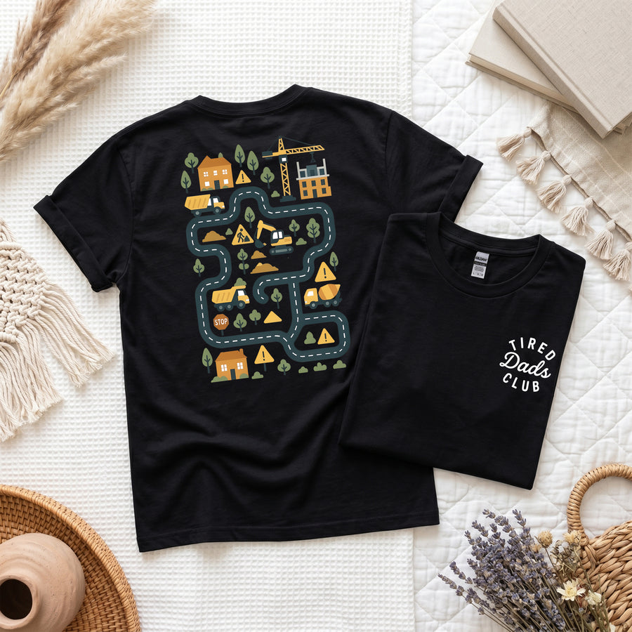Funny Dad Shirt, Tired Dads Club Construction Tee, Father's Day Gift