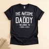 Dad Fathers Day Gifts, Funny Daddy Belongs to Kids Names Tee