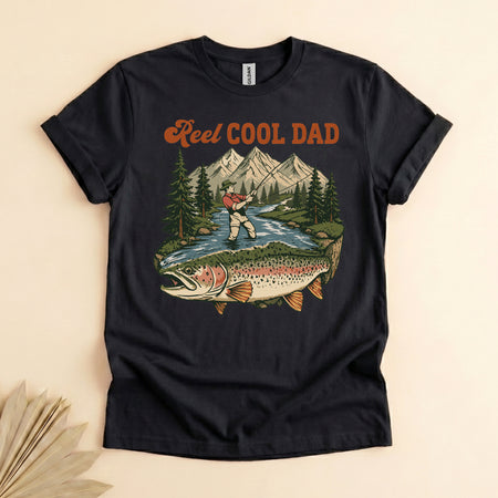 Reel Cool Dad Fishing Tee, Humorous Gift Shirt for Fish Dads
