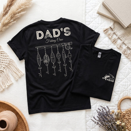 Personalized Dad Fishing Shirt, Custom Name Lures Tee, Reel Cool Dad Gift