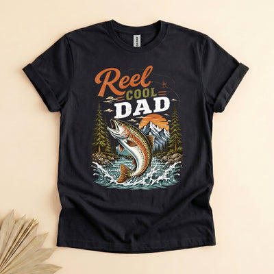 Reel Cool Dad T-Shirt, Funny Fishing Gift for Dad, Father's Day Tee