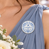 Something Blue Bride Bridesmaid Maid of Honor Acrylic Pins