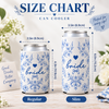 Something Blue Bride and Bridesmaid Floral Can Cooler