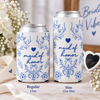 Something Blue Bride and Bridesmaid Floral Can Cooler