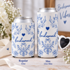 Something Blue Bride and Bridesmaid Floral Can Cooler