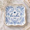 Something Blue Floral Bride Bridesmaid Maid Of Honor Ceramic Jewelry Dish