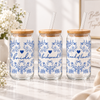 Something Blue Florals For The Bride And Her Girls 16oz Sipper Glass