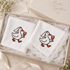 Silly Goose Bride With Wine Glass Wedding Day - Embroidered Satin Handkerchief